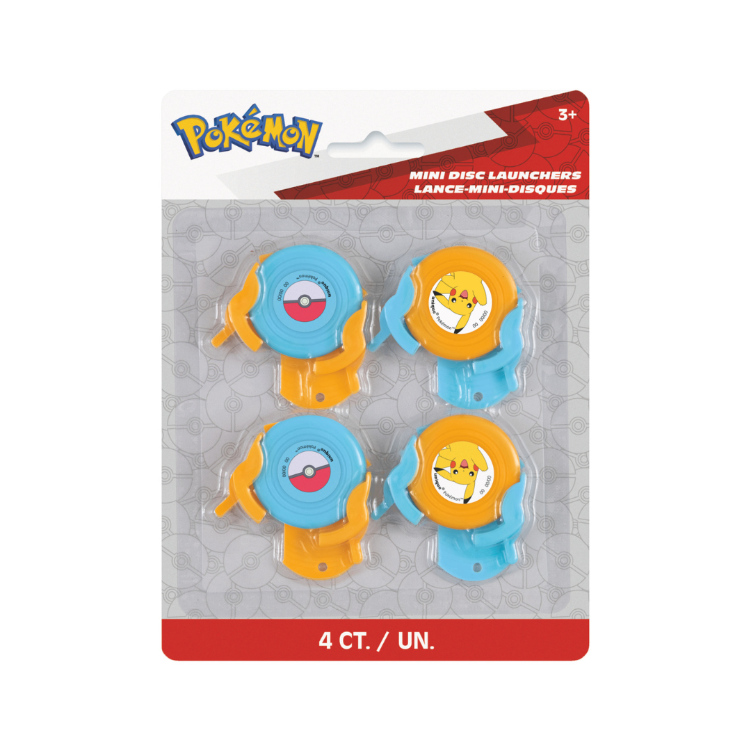 Pokémon Assorted Disc Launchers 4ct Unique Industries