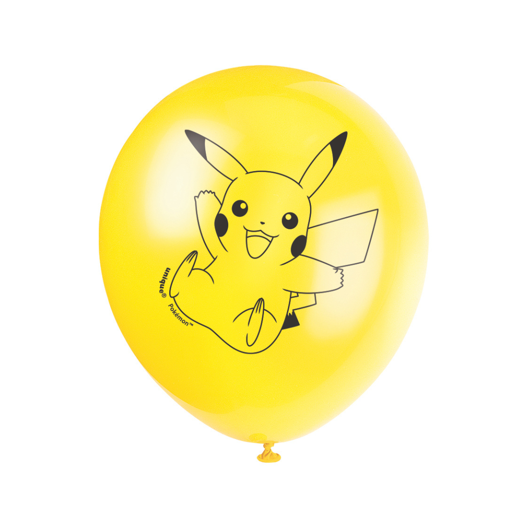 Ballons en latex – Pokémon – 12" – 8/Pqt Unique Industries