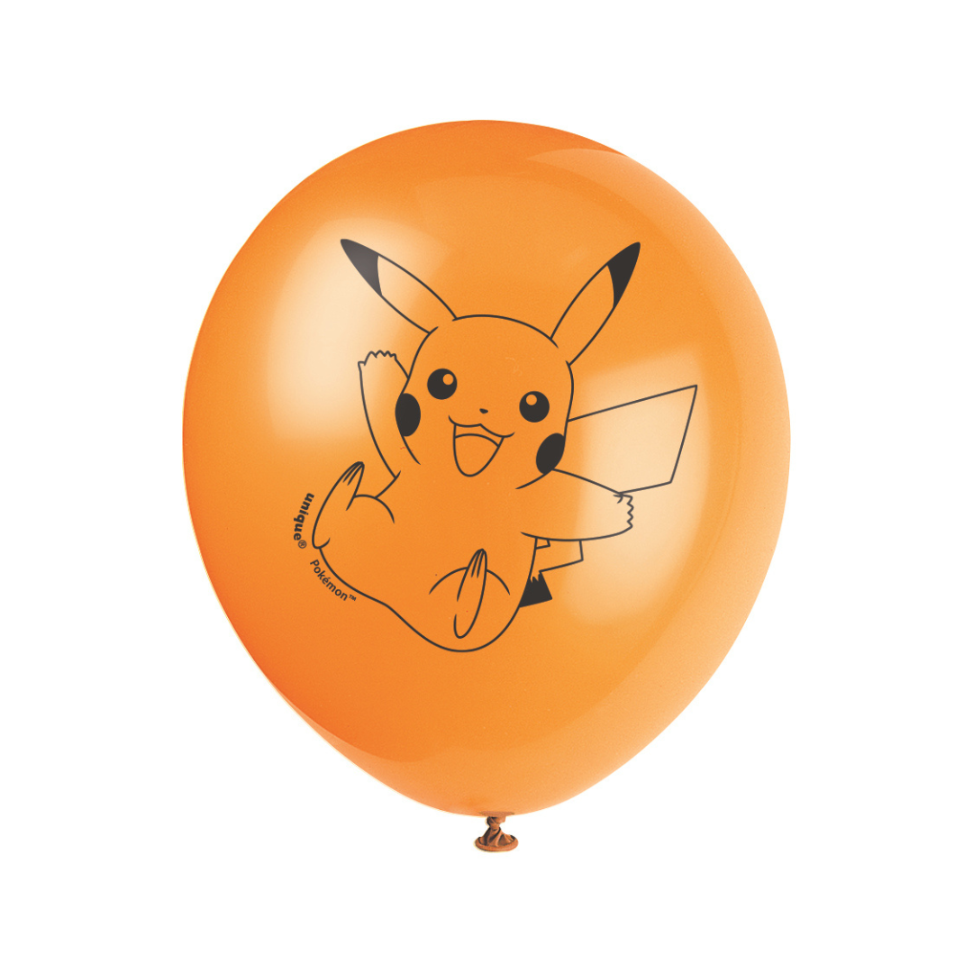 Ballons en latex – Pokémon – 12" – 8/Pqt Unique Industries