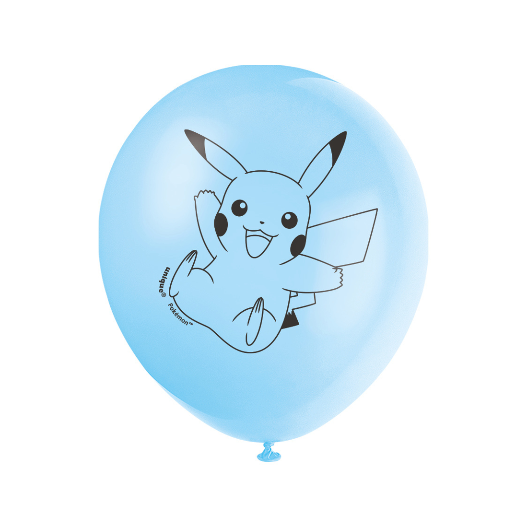 Ballons en latex – Pokémon – 12" – 8/Pqt Unique Industries