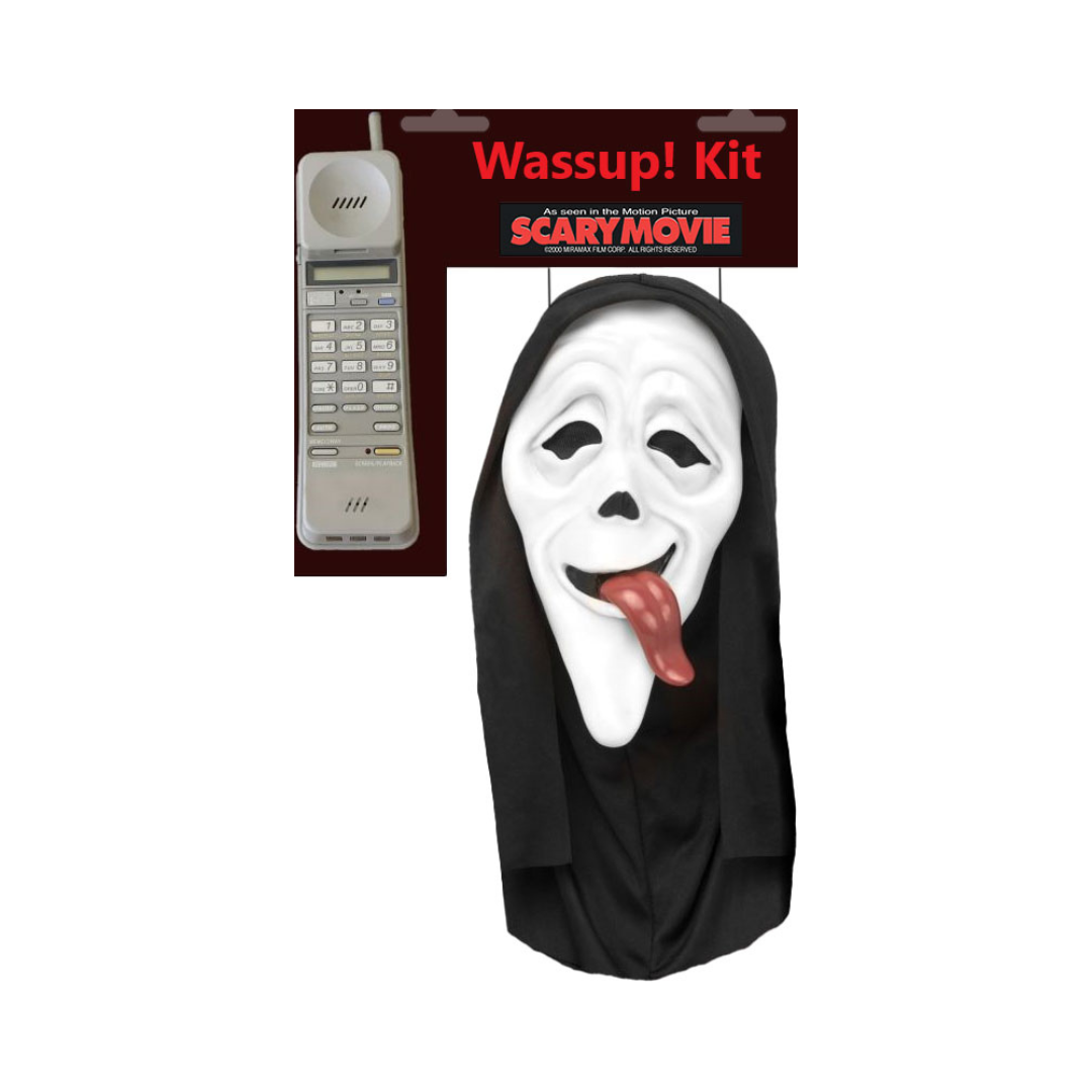 Masque WASSUP! avec téléphone Fun World