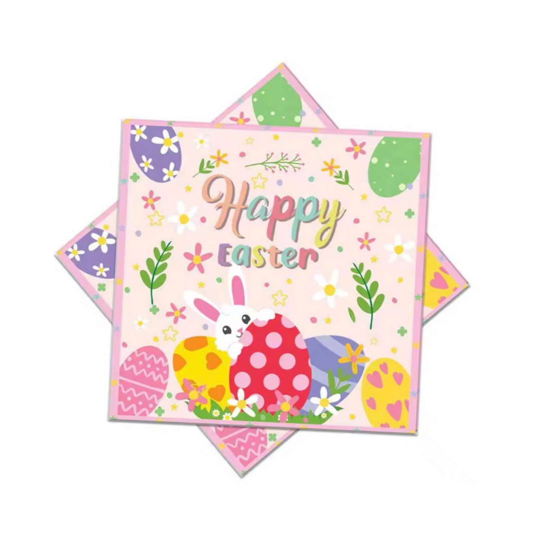 Serviettes de Table - Lapin de Pâques - 24/Pqt J-FÊTE EXTRÊME