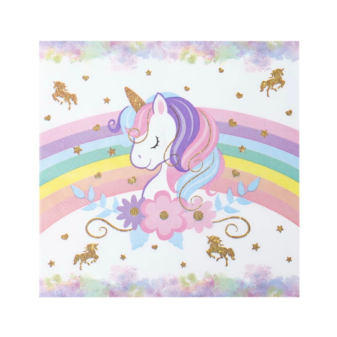 Serviettes de Table - Licorne - 16/Pqt J-FÊTE EXTRÊME