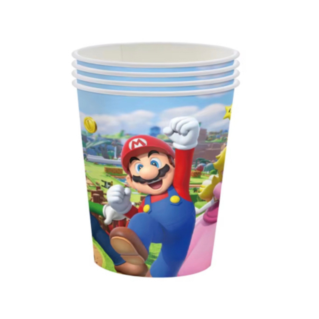 Verres en Papier – Super M – 10/Pqt J-FÊTE EXTRÊME