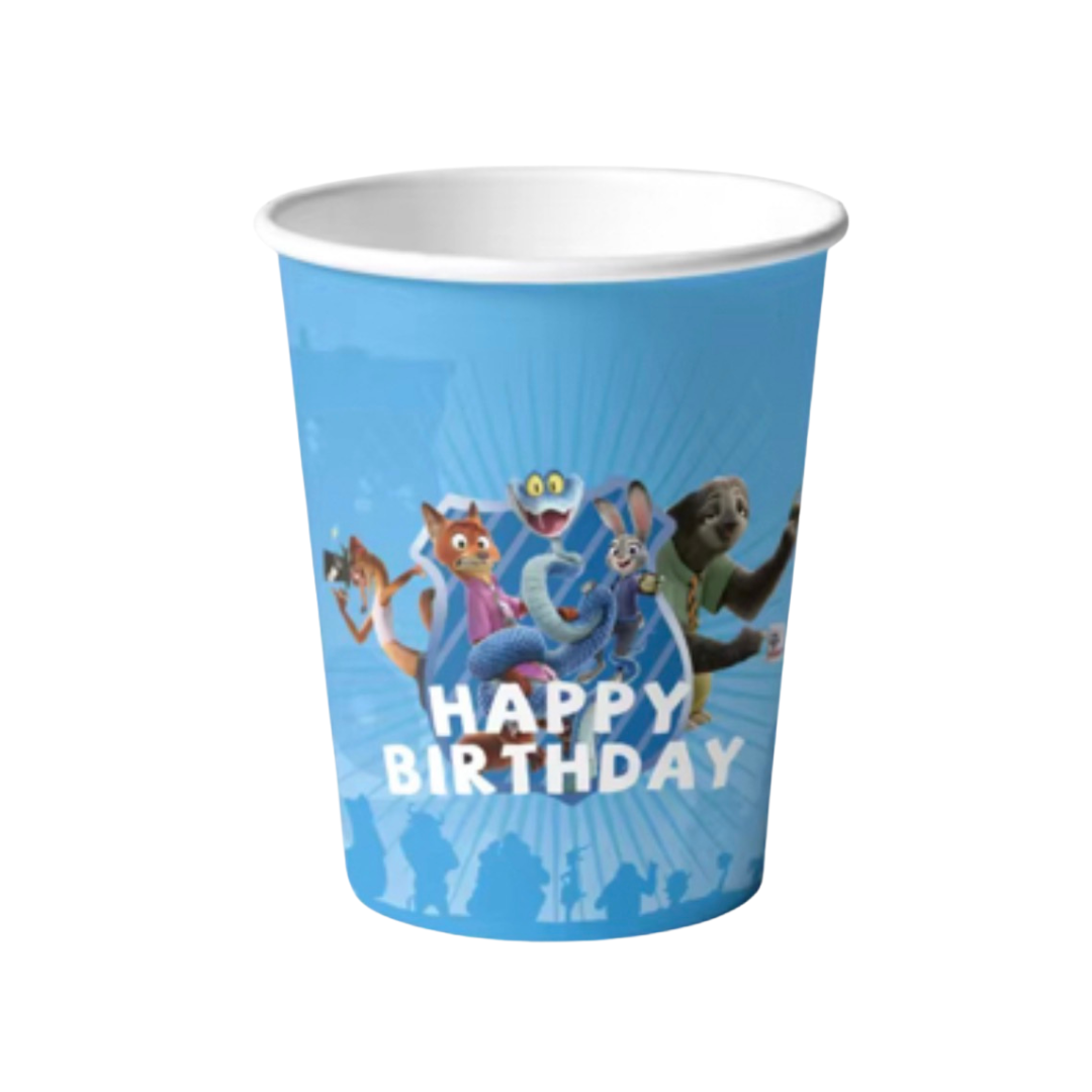 Verres en Papier - Zoo 2 - 10/Pqt J-FÊTE EXTRÊME