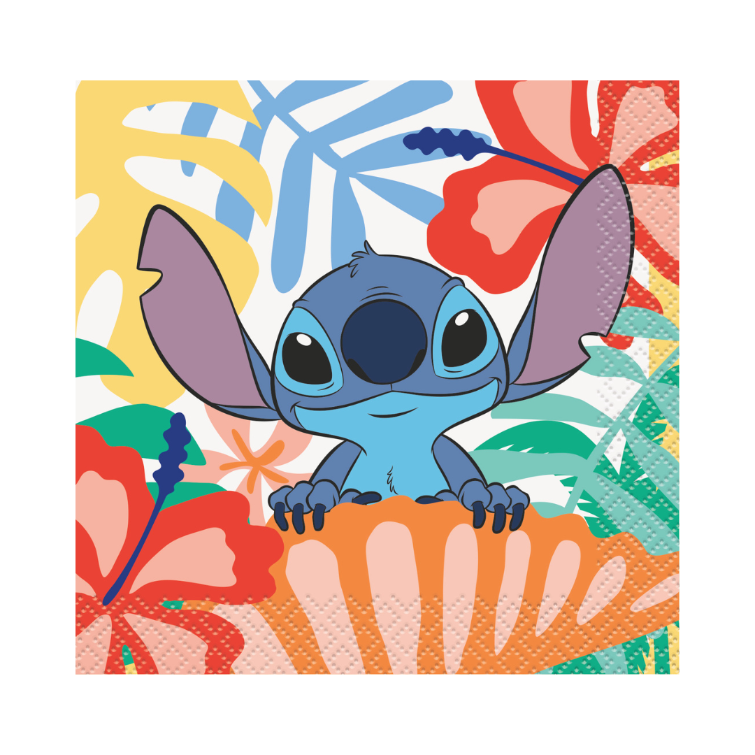 Serviettes à Breuvage - Lilo et Stitch - 16/Pq Unique