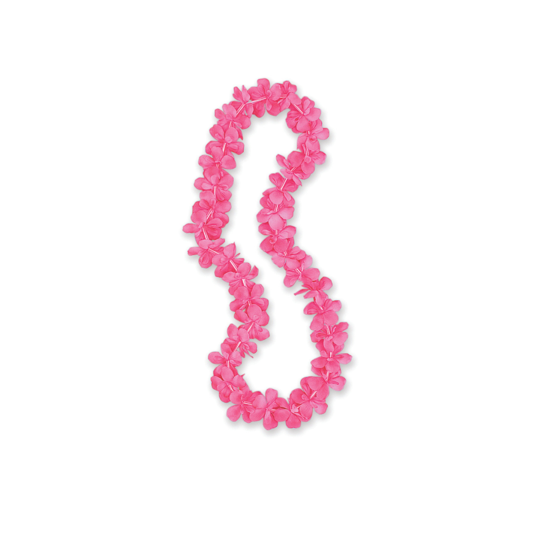 Collier Hawaïen - Fleurs Rose Fuchsia - 40" Unique