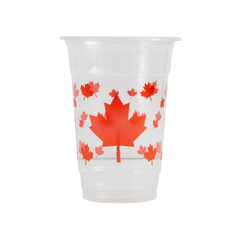 Verres en Plastique Transparent - Fête du Canada - 16 oz - 8/Pqt Unique