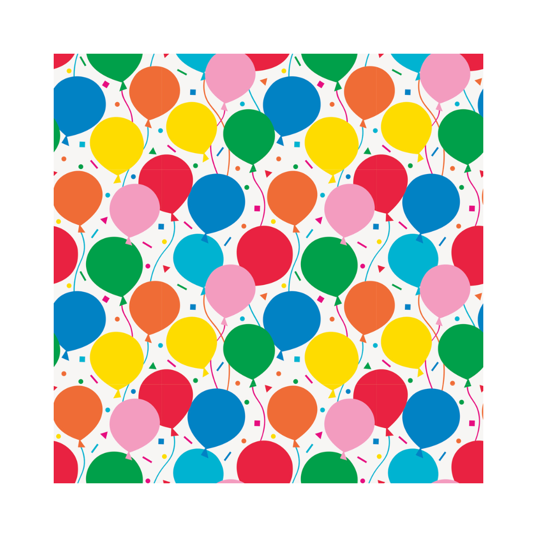 Papier d’Emballage Ballons Colorés - 30" x 5 pi Unique