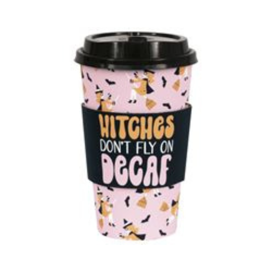 Verres à Café Halloween Groovy Assortis - 16 oz - Avec Couvercles et Manchons Unique