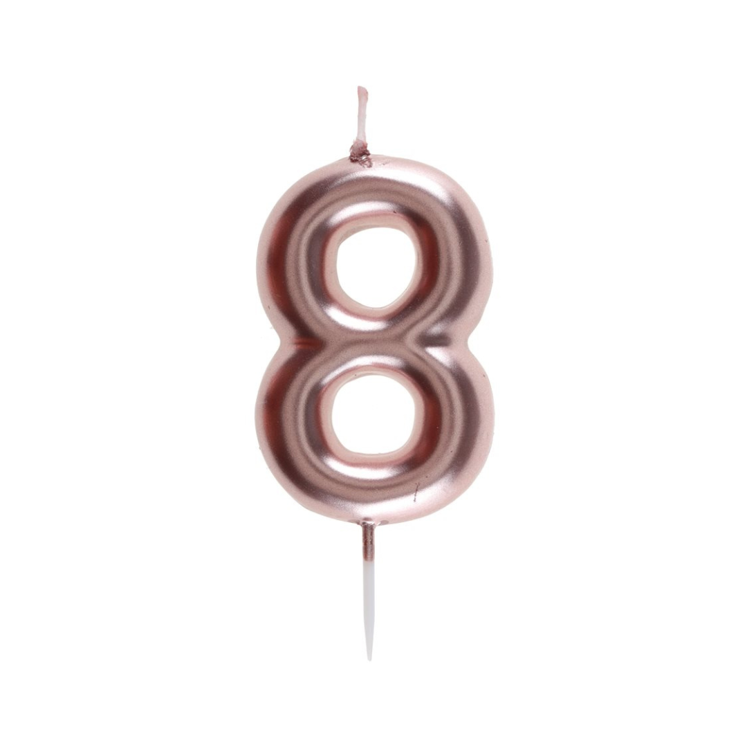 Bougie Chiffre Rose Gold - N°8 - 4 x 9 cm*** BLC