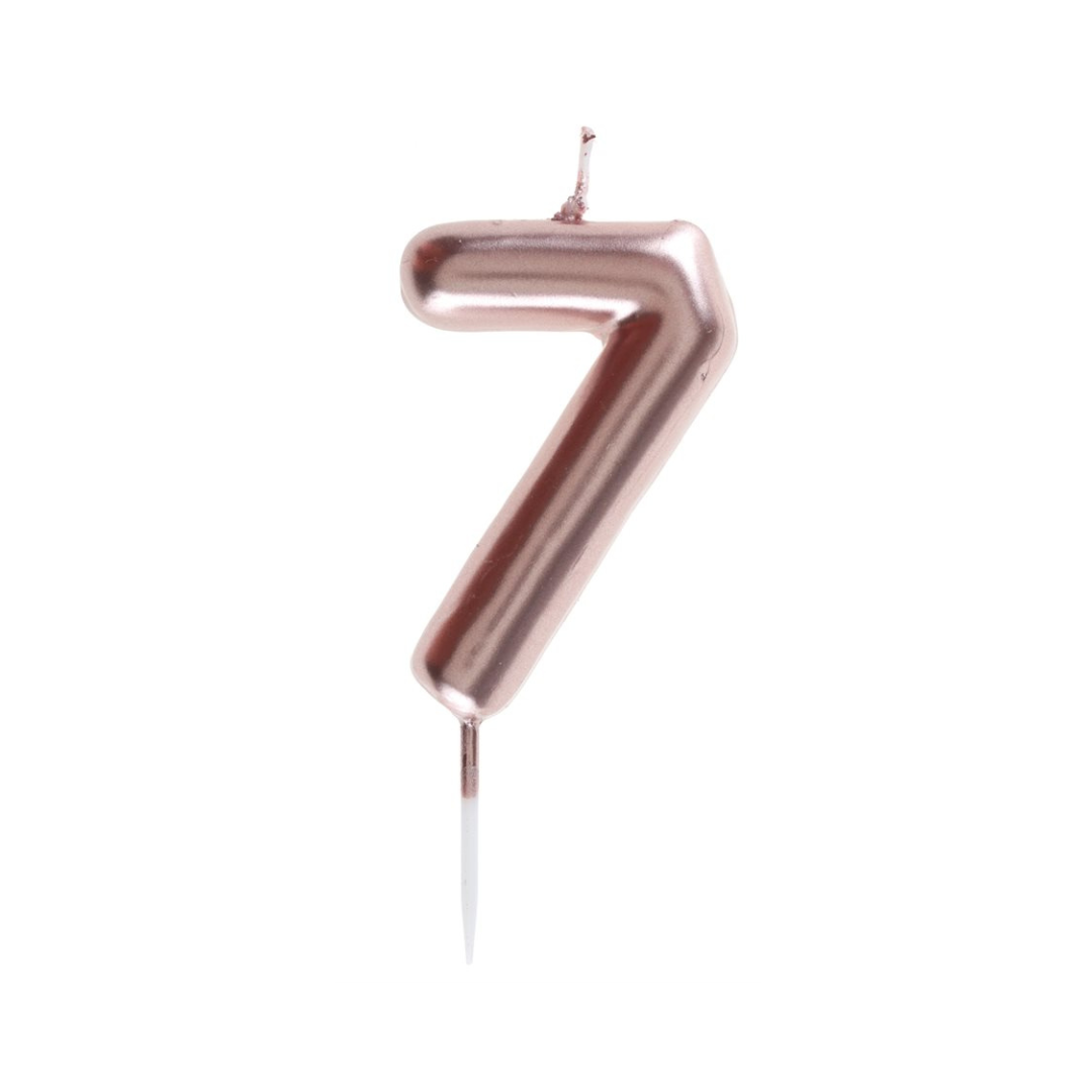 Bougie Chiffre Rose Gold - N°7 - 4 x 9 cm*** BLC