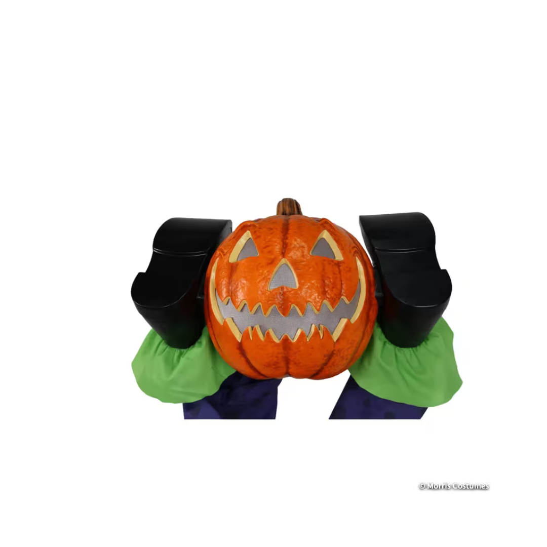 Décoration d’Halloween animée – Clown inversé lumineux avec citrouille – 5 pi Morris Costumes