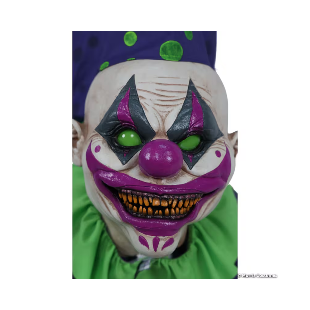 Décoration d’Halloween animée – Clown inversé lumineux avec citrouille – 5 pi Morris Costumes
