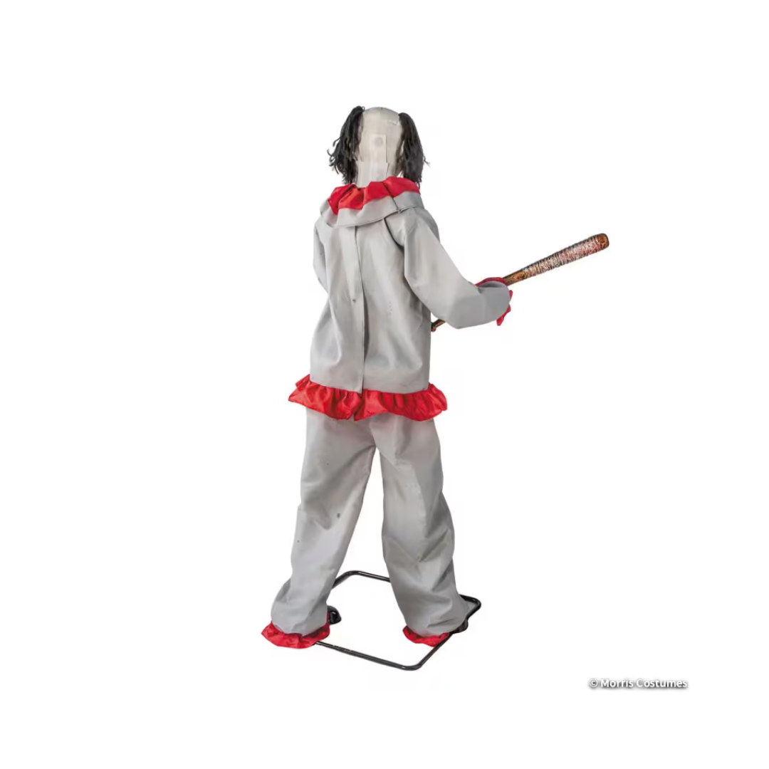 Décoration d’Halloween animée – Clown inversé lumineux avec citrouille – 5 pi Morris Costumes