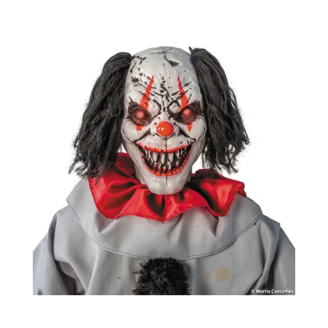 Décoration d’Halloween animée – Clown inversé lumineux avec citrouille – 5 pi Morris Costumes