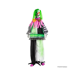 Décoration d’Halloween animée – Clown lumineux au venin vert – 5 pi 10 po Morris Costumes