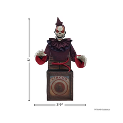 Décoration d’Halloween mécanique – Clown squelette sortant d'une boîte à surprise – 5 pi Morris Costumes