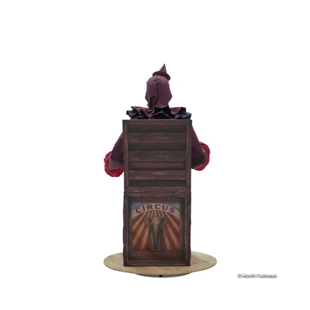 Décoration d’Halloween mécanique – Clown squelette sortant d'une boîte à surprise – 5 pi Morris Costumes