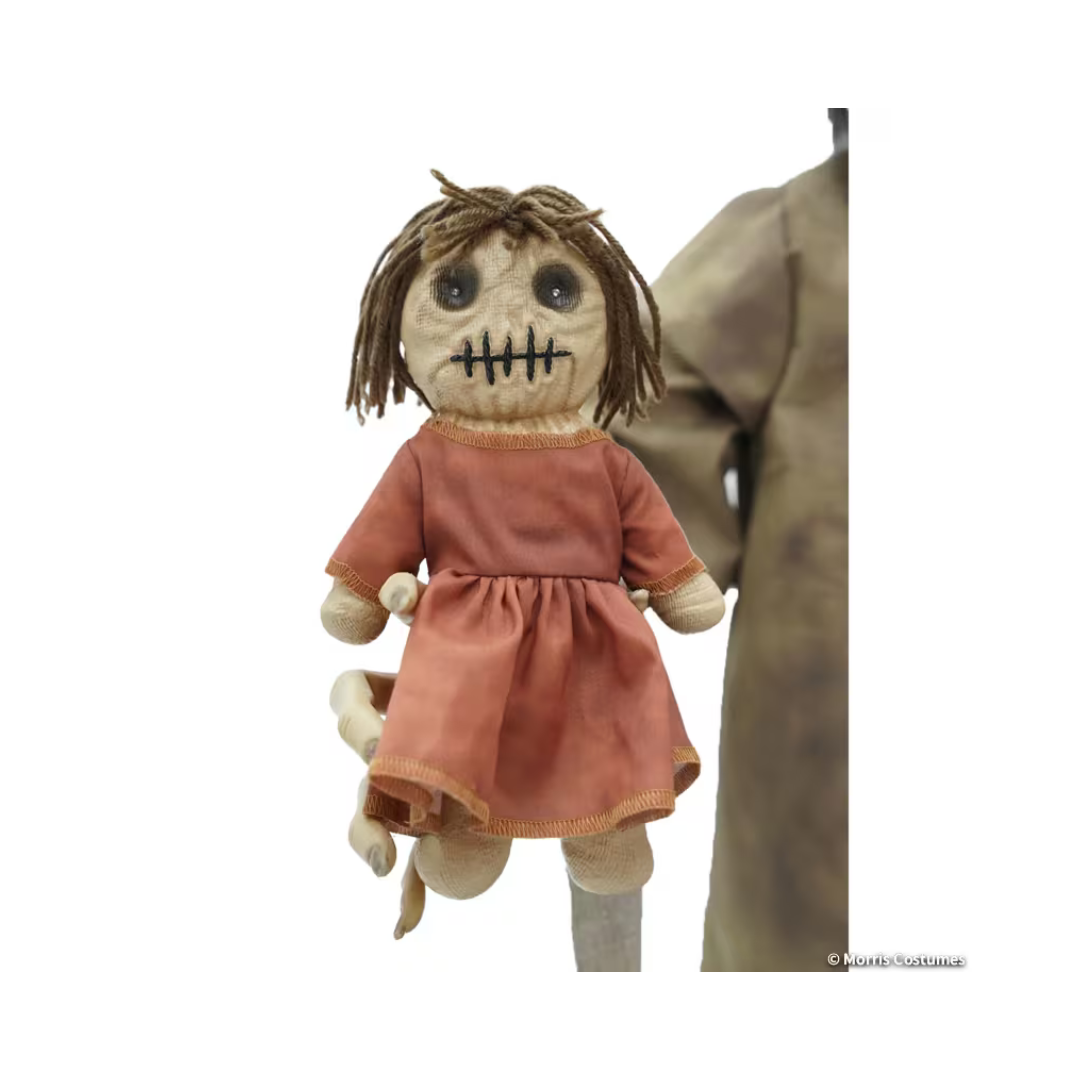 Décoration d’Halloween animée – Maniac Mary en camisole de force avec poupée – 5 pi Morris Costumes
