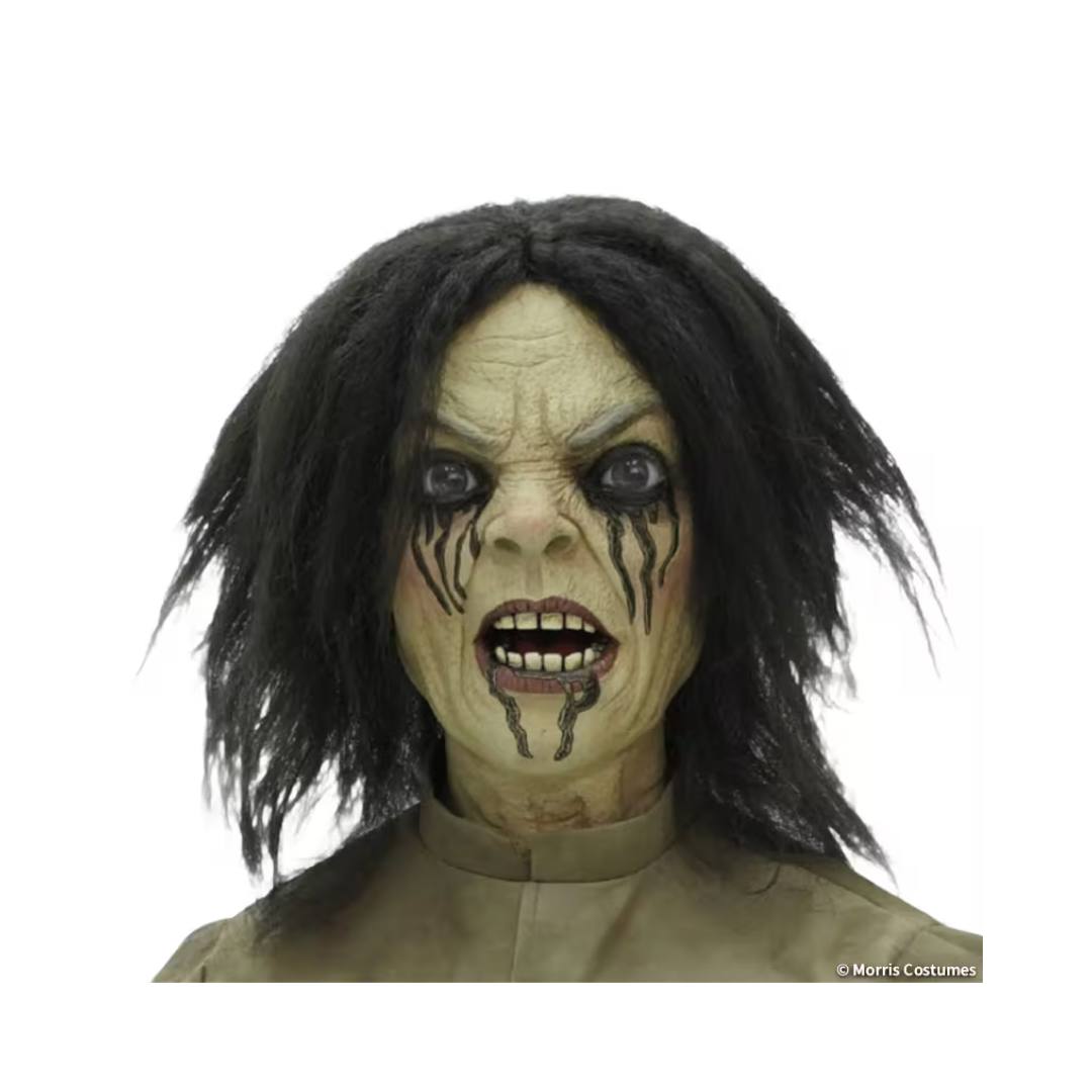 Décoration d’Halloween animée – Maniac Mary en camisole de force avec poupée – 5 pi Morris Costumes