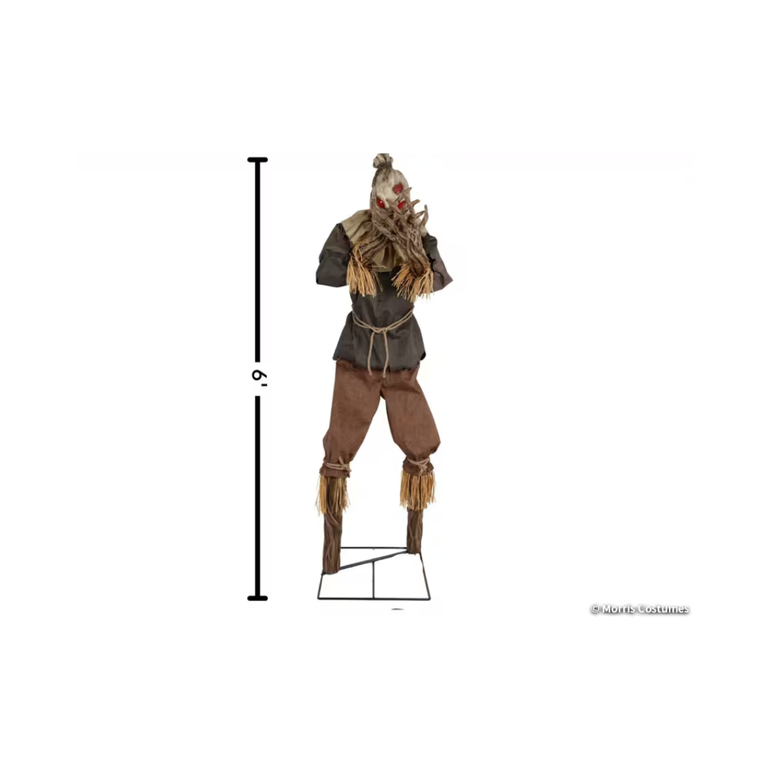 Décoration d’Halloween animée – Épouvantail Grim Stalker lumineux – 7 pi Morris Costumes
