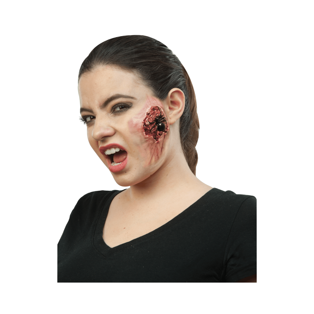 Prothèse en Latex – Araignée Sortant de la Joue Ghoulish