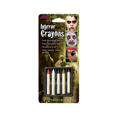 Crayons de maquillage - Couleurs horrifique - 5/Pqt