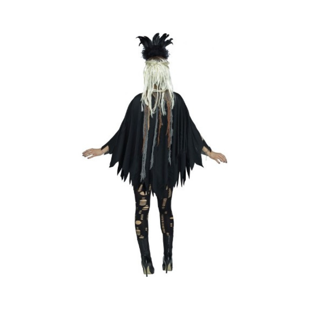 Poncho à capuche - vaudou - Adulte - Taille Unique
