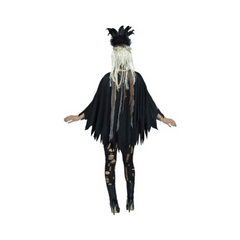 Poncho à capuche - vaudou - Adulte - Taille Unique