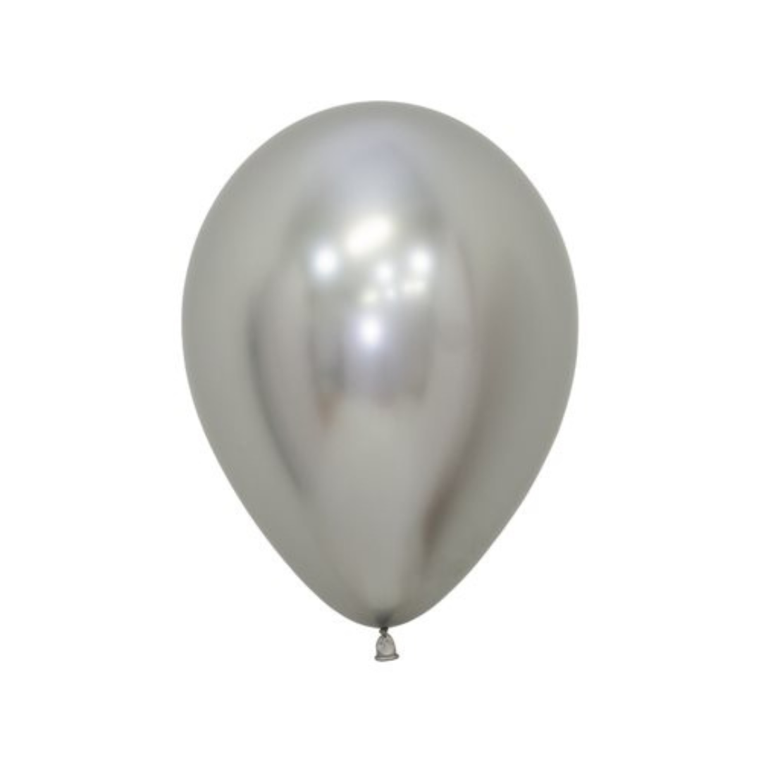 Ballons latex 12" - 1 Unité - Argent Chrome