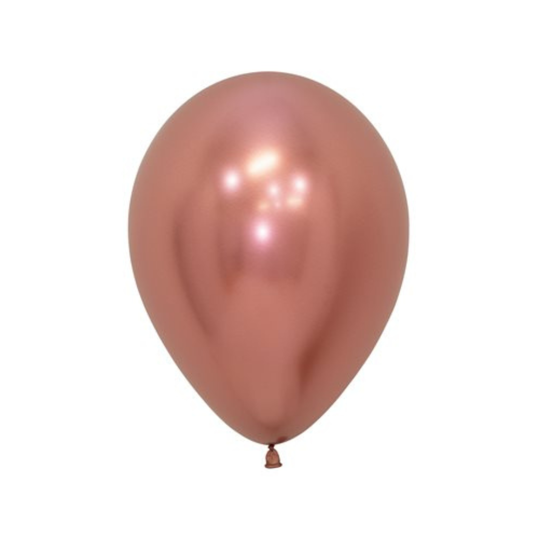 Ballons latex 12" - 1 Unité - Or Rose Chrome