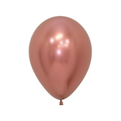 Ballons latex 12" - 1 Unité - Or Rose Chrome