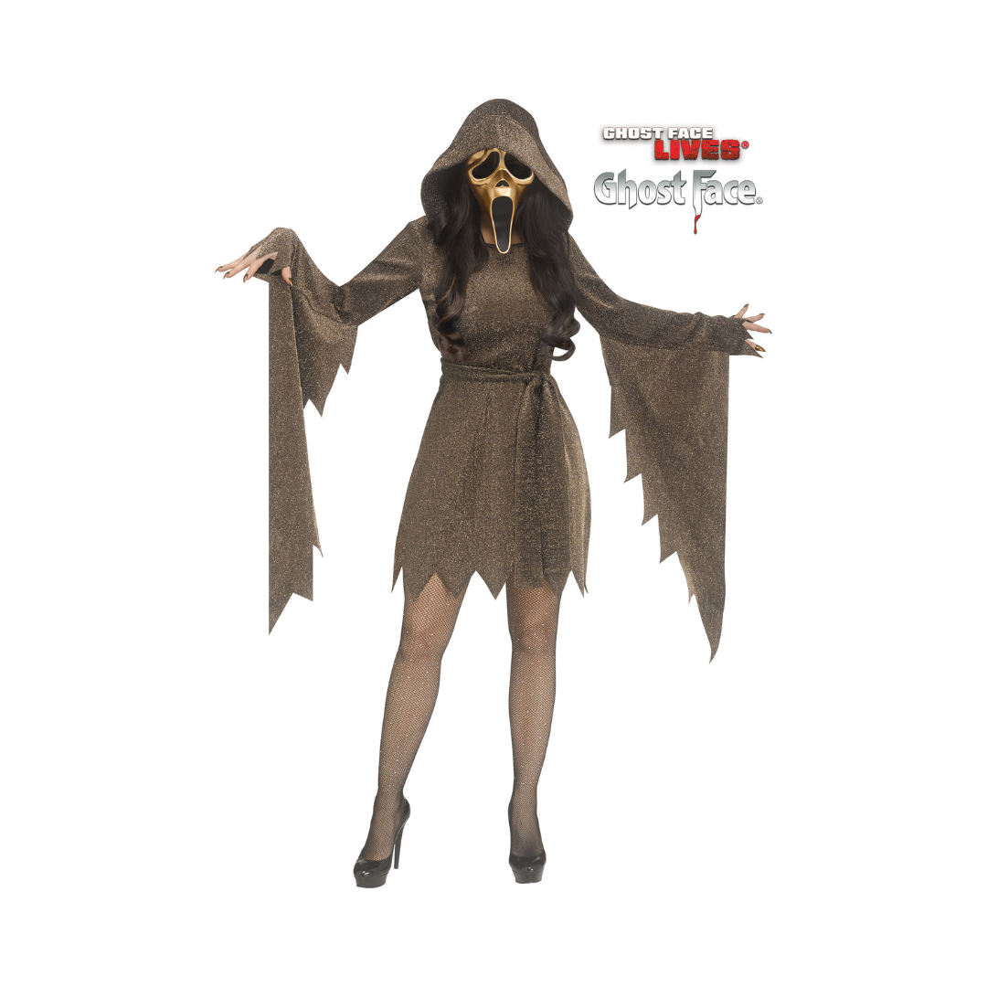 Costume Femme - Ghost Face Or Scintillant - Adulte Fun World