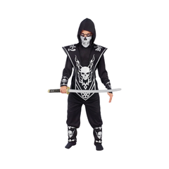 Costume Enfant - Seigneur Ninja Squelette Argent et Noir Fun World