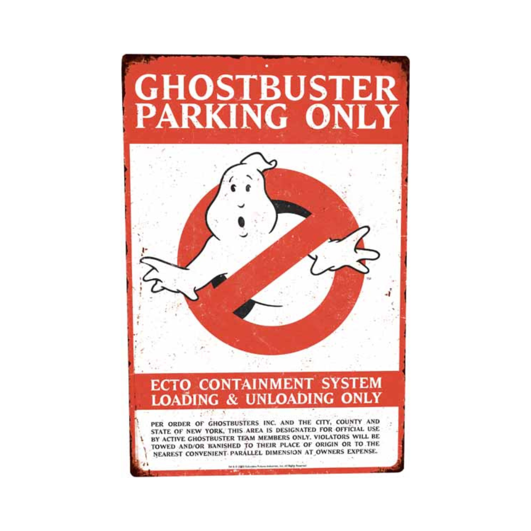 Panneau métallique Stationnement réservé - Ghostbusters Parking Only