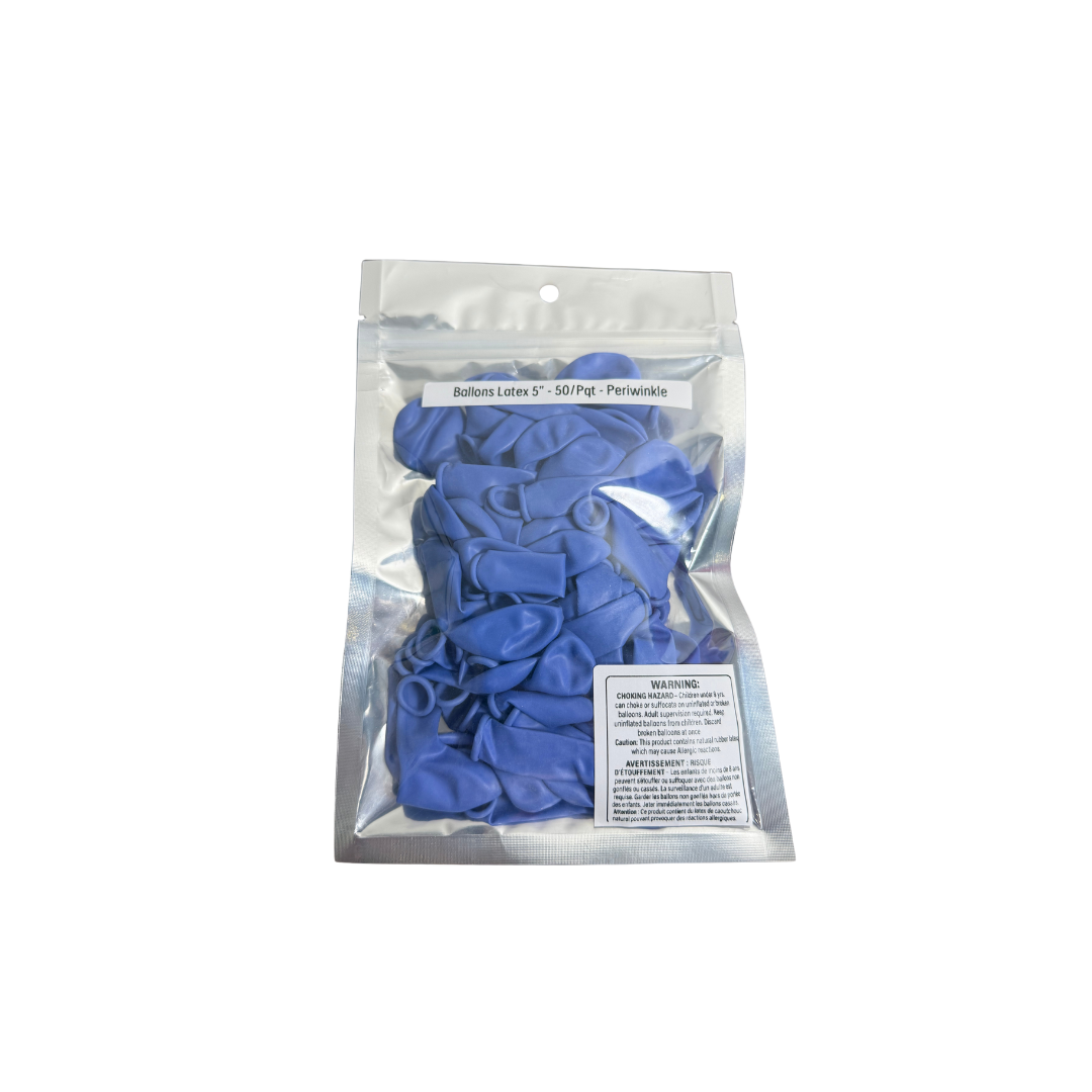 Ballons latex 5" - 50/Pqt - Periwinkle