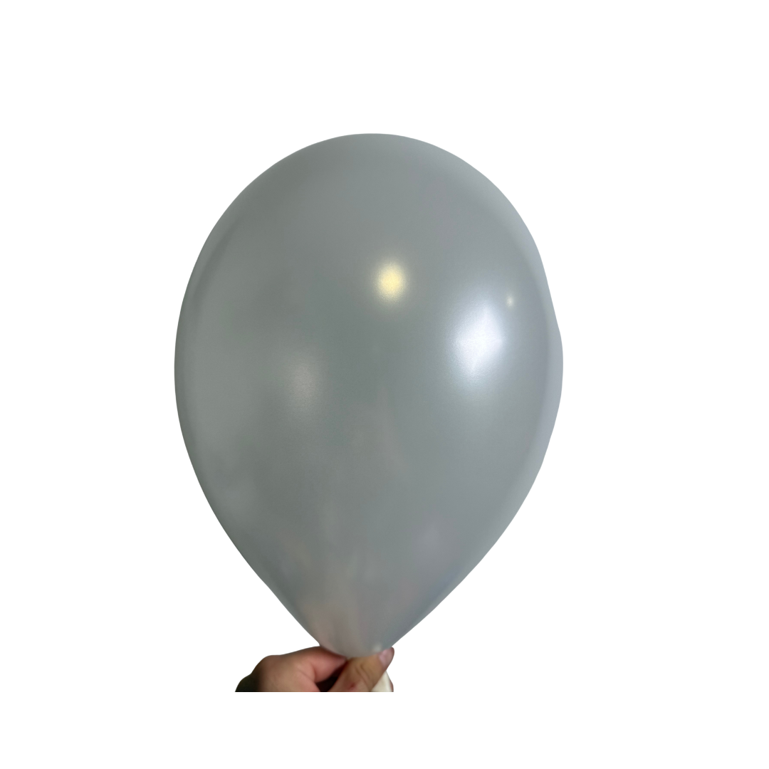 Ballons latex 12" - 1 Unité - Blanc Métalique