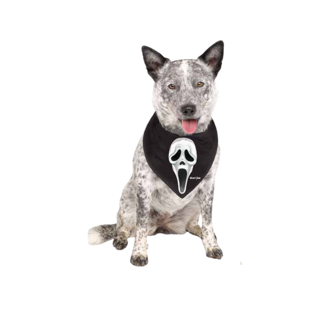 Bandana pour chien - Ghost Face - Noir