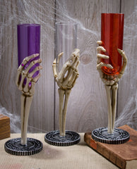 Verre de flûte en main de squelette en plastique - 3 style d'assortie