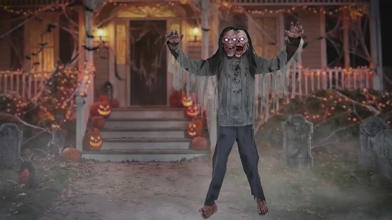 Décoration d’Halloween animée – Zombies Jack et Jill lumineux – 6 pi